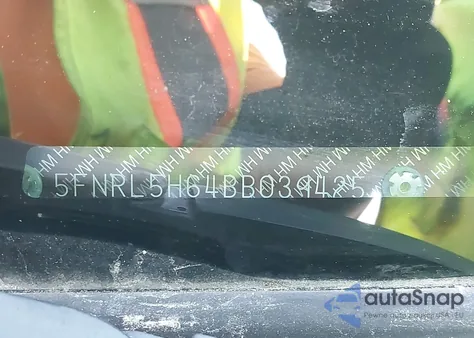 2011 Honda Odyssey Ex-L from USA, damaged, VIN 5FNRL5H64BB039425